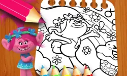 Les Trolls Coloring Book image