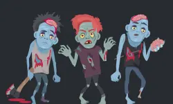 Zombies And Skeletons Coloring image